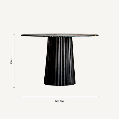 PLISSÉ WOOD DINING TABLE