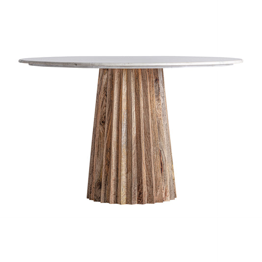 PLISSÉ WOOD DINING TABLE