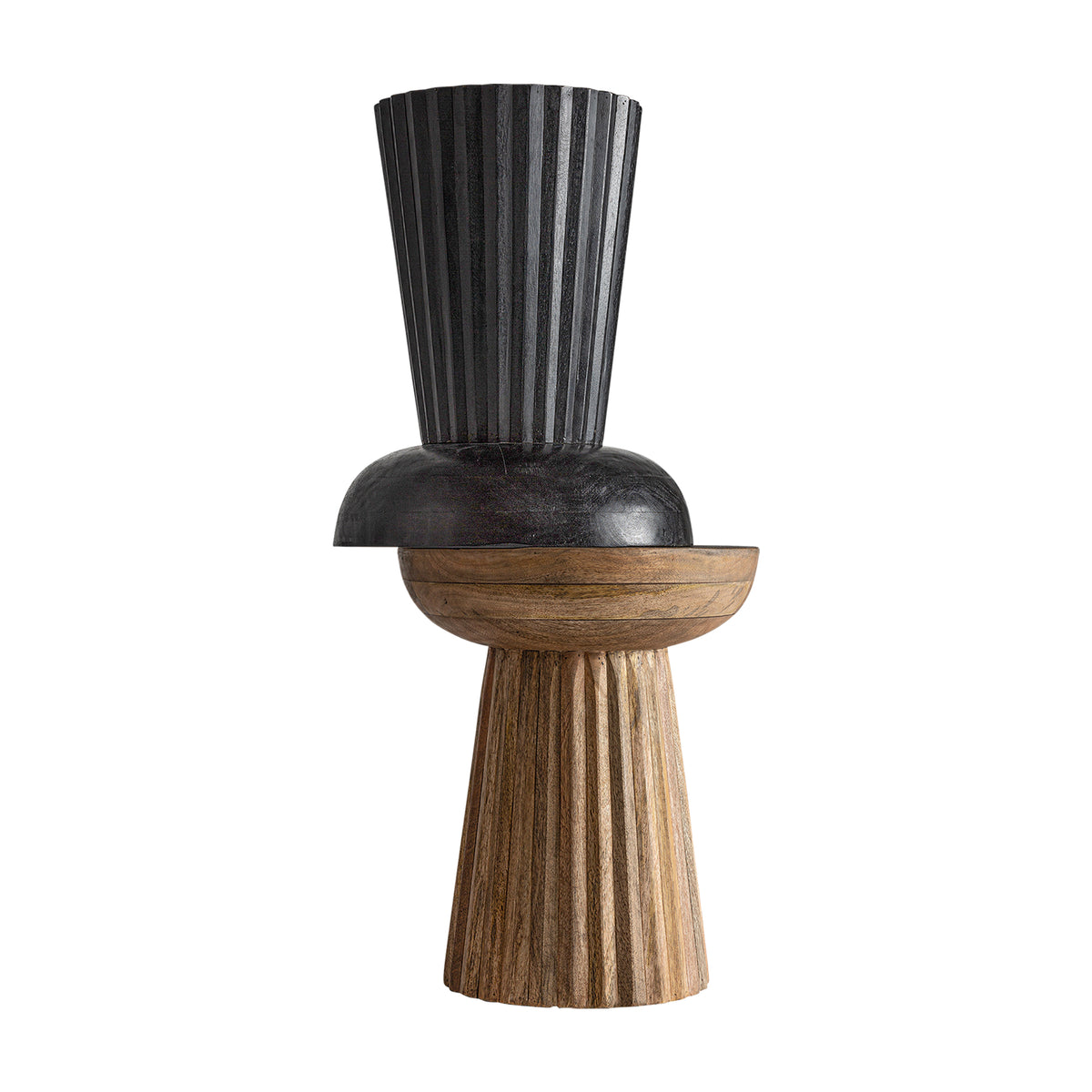 PLISSÉ WOOD SIDE TABLE