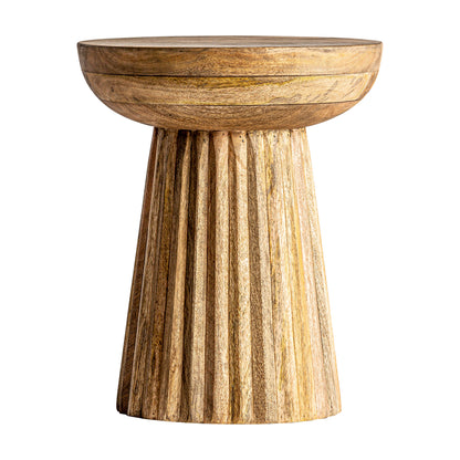 PLISSÉ WOOD SIDE TABLE
