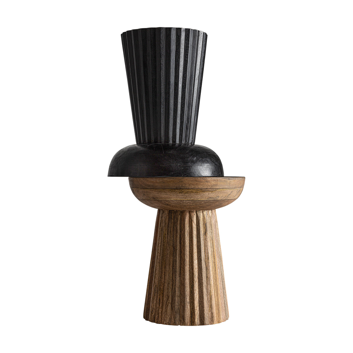 PLISSÉ WOOD SIDE TABLE