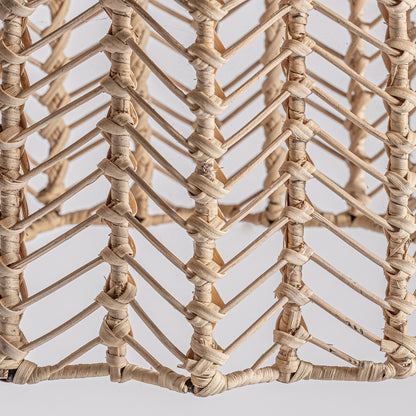 PLISSÉ RATTAN CEILING LAMP
