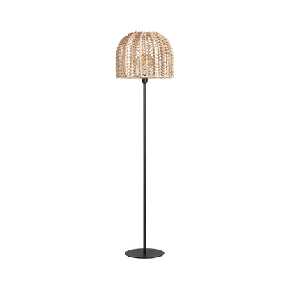 PLISSÉE-RATTAN-STEHLEUCHTE