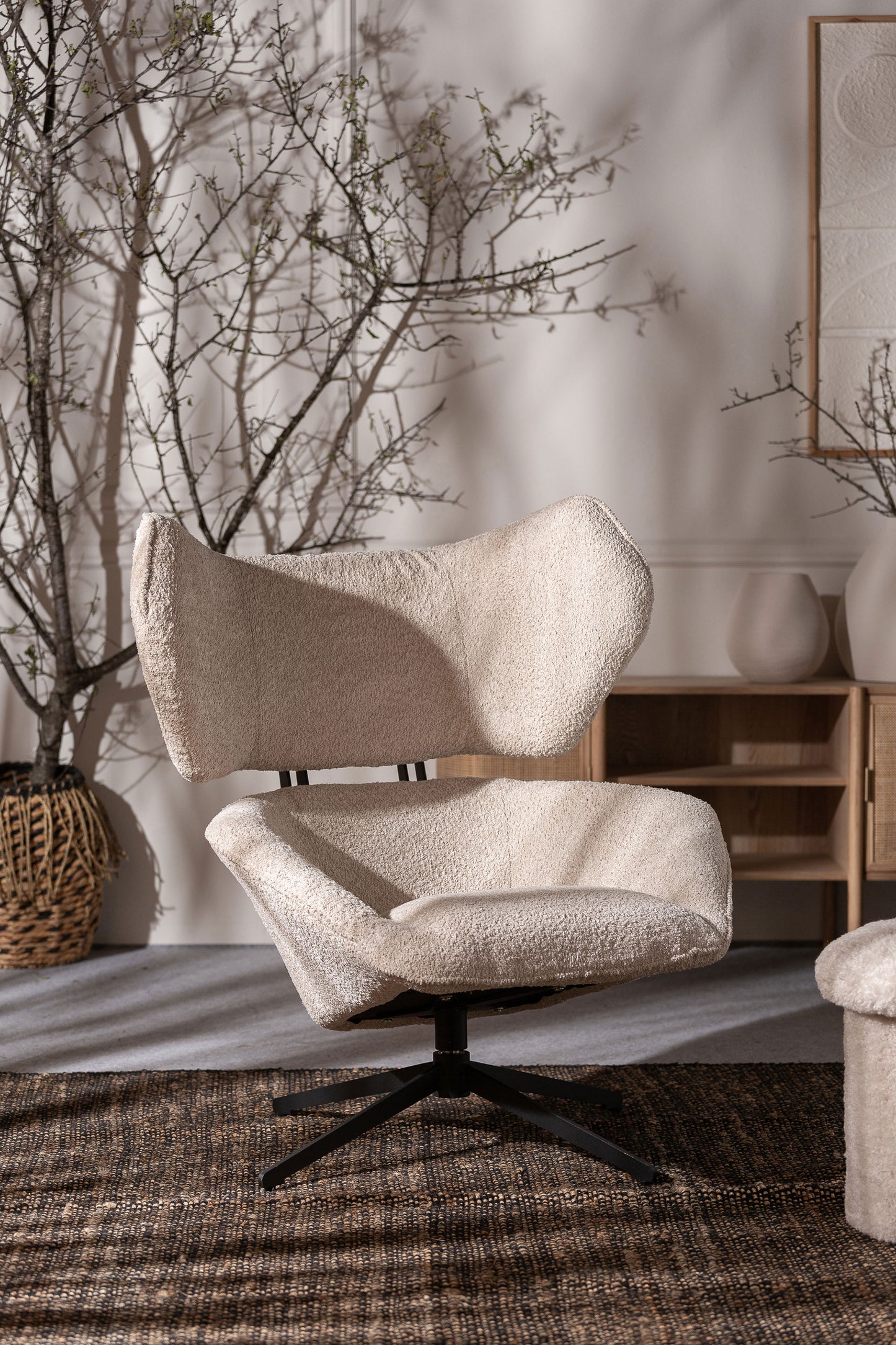 BOUCLÉ PRIVAS ROTATIVE ARMCHAIR