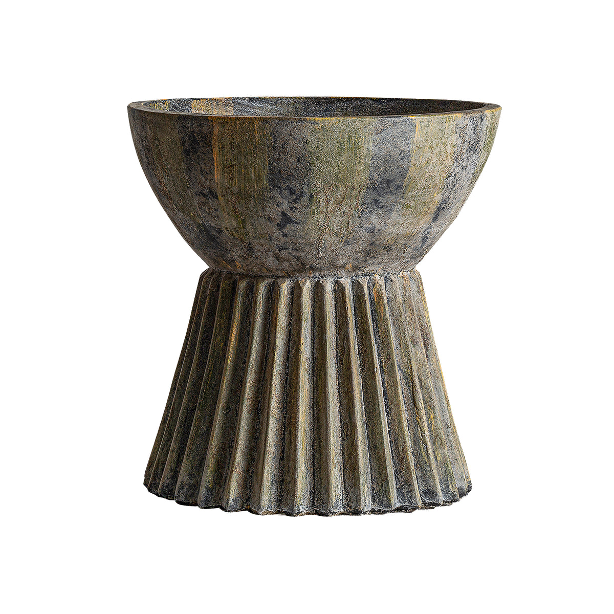 PLISSÉ STONE PLANT POT