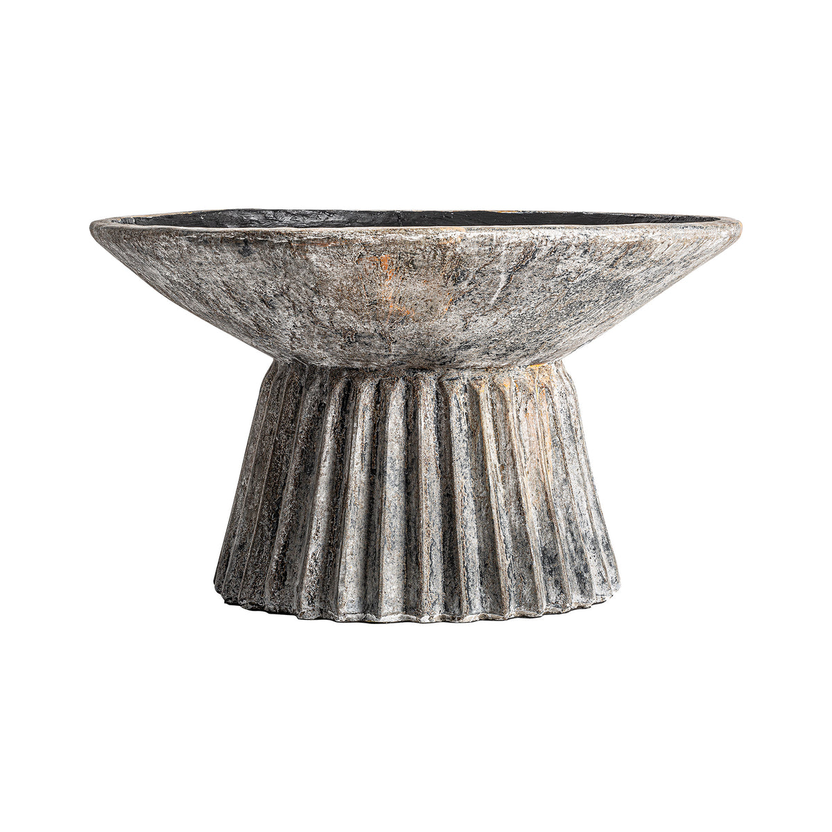 PLISSÉ STONE PLANT POT
