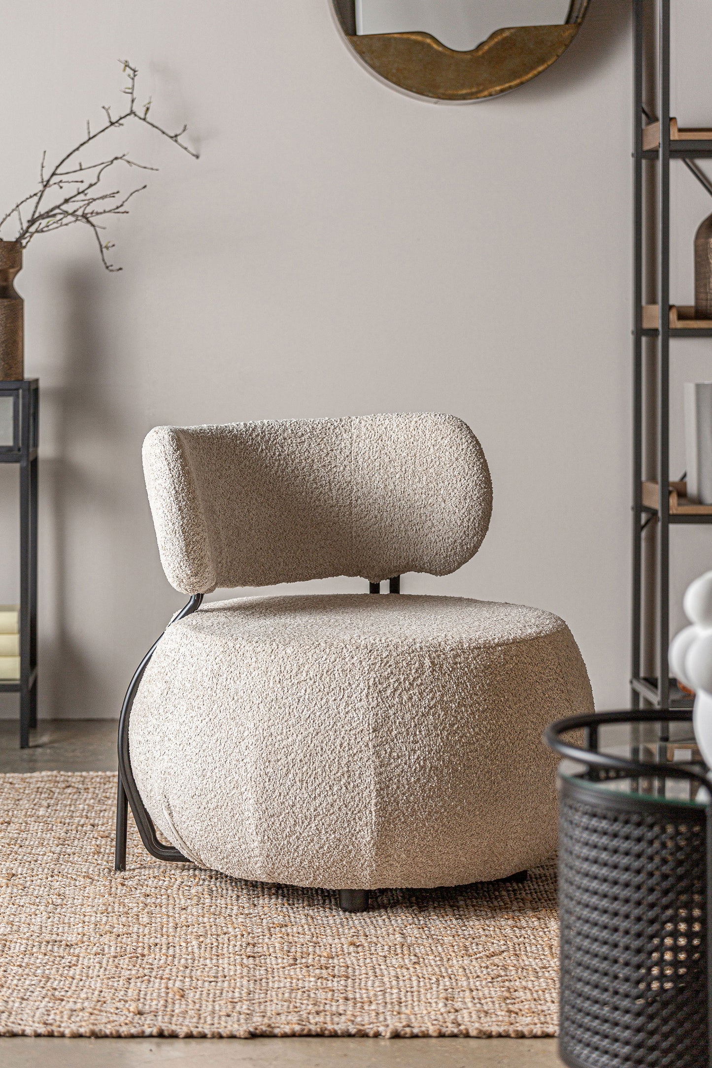 BOUCLÉ VALENCE ARMCHAIR